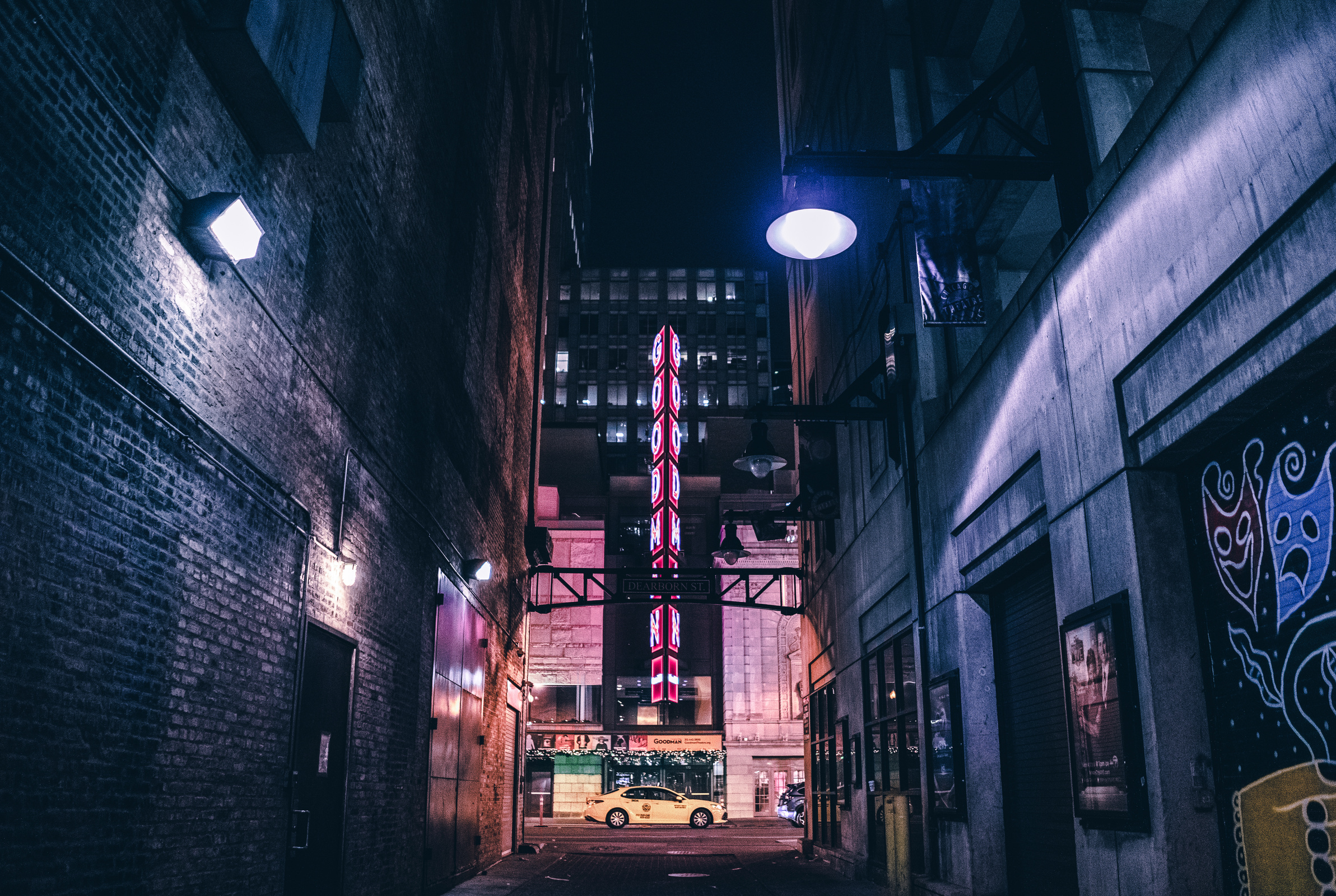 Empty Alley at Night